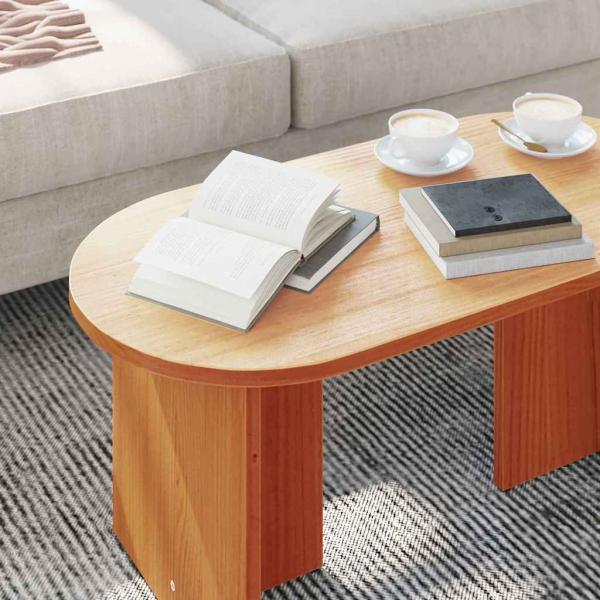 Couchtisch Wachsbraun 80 x 39,5 x 35 cm Massivkiefer