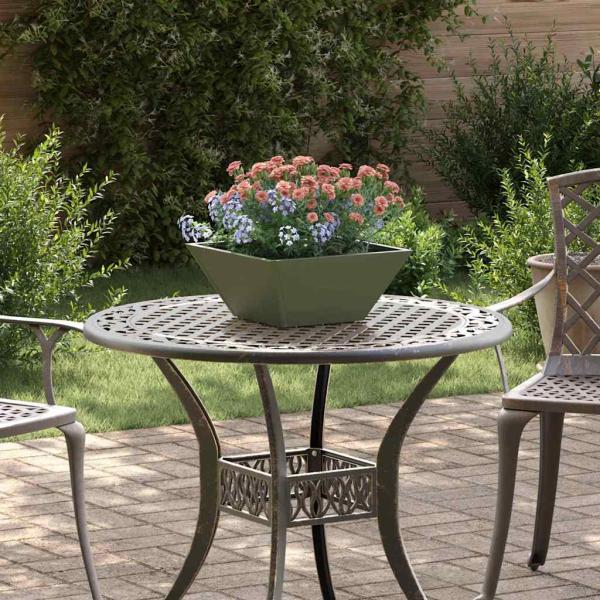 ARDEBO.de - Kunststoff-Pflanzer 5 pcs Olivgrün 35 x 35 x 15 cm Stahl