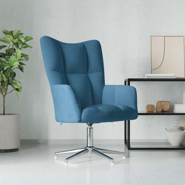 ARDEBO.de - Relaxsessel Blau Samt