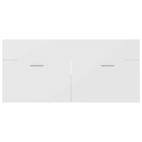 Waschbeckenunterschrank Weiß 100x38,5x46 cm Holzwerkstoff