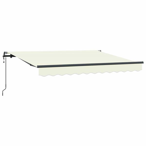 Einziehbare Markise Creme und Anthrazit 250 x 200 cm 2,5 x 2 m