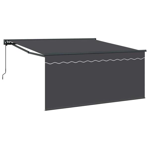 Einziehbare Markise Anthrazit Grau 350 x 250 cm