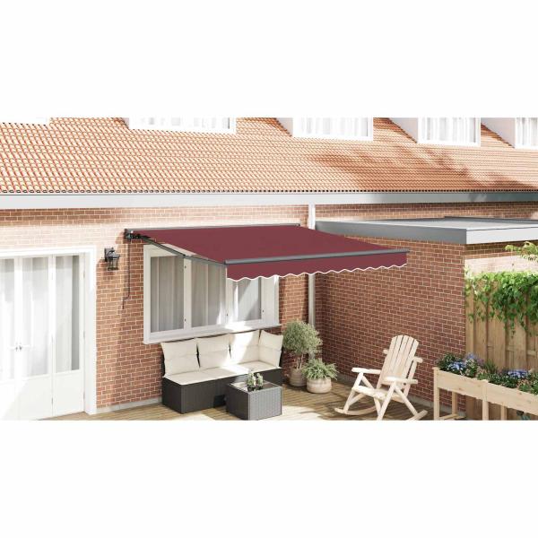 Einziehbare Markise Bordeauxrot 350x250 cm