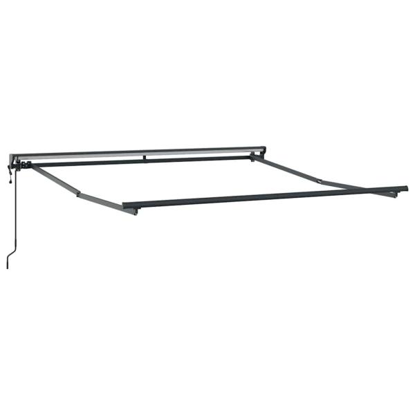Einziehbare Markise Anthrazit und Weiß 350x250 cm