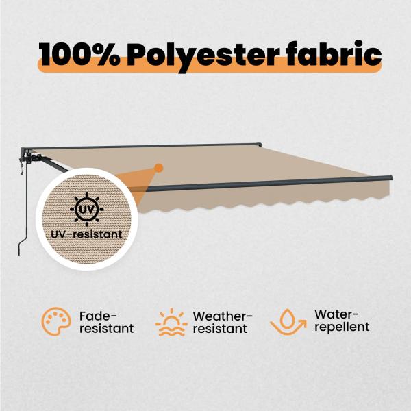 Einziehbare Markise Beige 350x250 cm