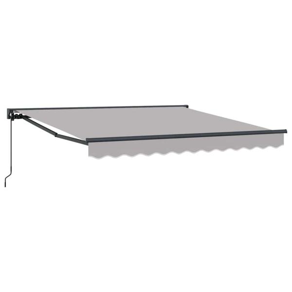 Einziehbare Markise Hellgrau 350x250 cm Gewebe