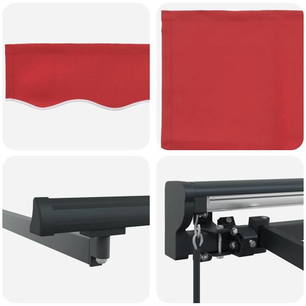 Einziehbare Markise Rot 350x250 cm Gewebe