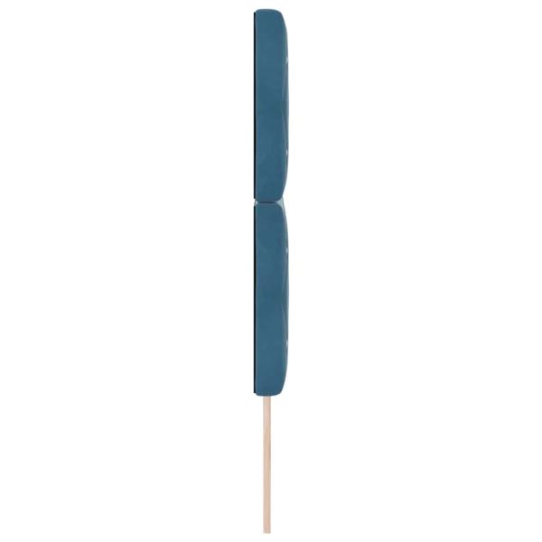 Samt Kopfteil Argyle mit Kopfteil Dunkelblau 144 cm Samt
