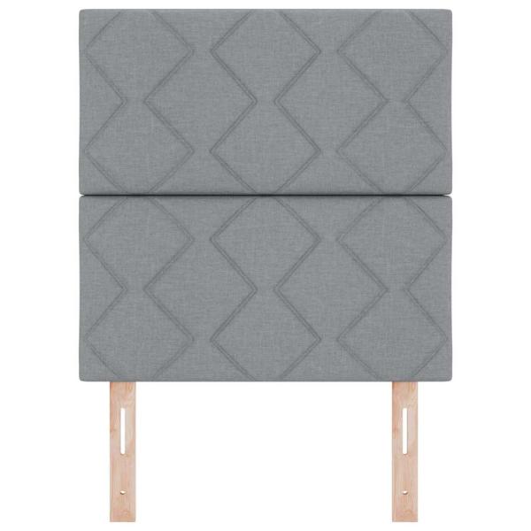 Kopfteil Argyle mit Kopfteil Hellgrau 80 cm Polyester, Holz