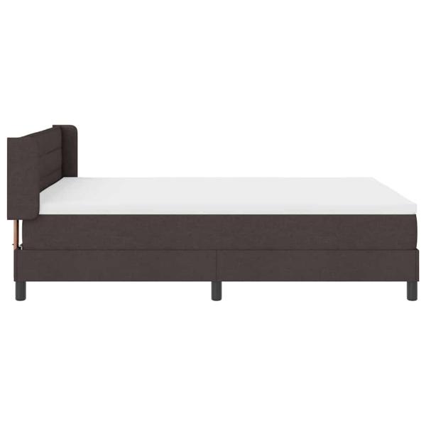 Boxspringbett Dunkelbraun 140 x 190 cm Stoff und Schaum