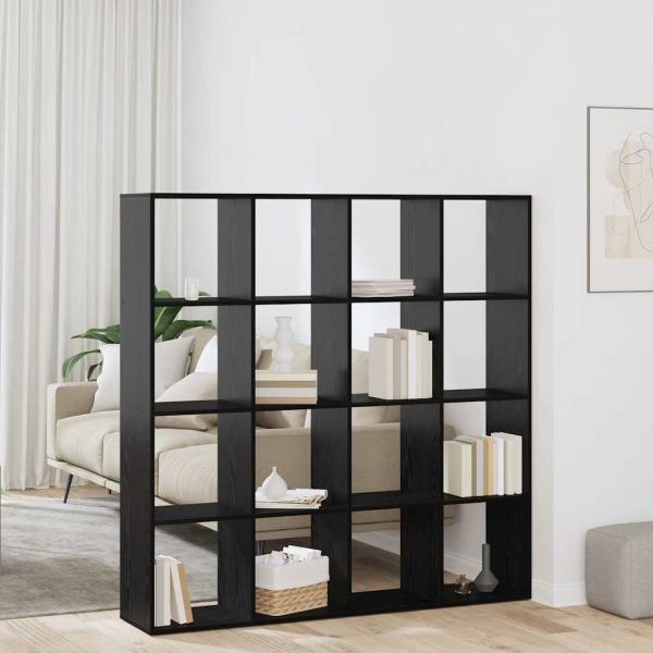 ARDEBO.de - Bücherregal Schwarze Eiche 137,5 x 29 x 137,5 cm Holzwerkstoff