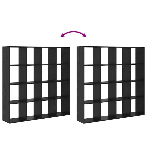 Bücherregal Schwarze Eiche 137,5 x 29 x 137,5 cm Holzwerkstoff