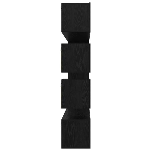 TV-Schrank-Set mit Regal Wandmontiert Sonstiges mit Speicher 10 pcs Schwarze Eiche Holzwerkstoff