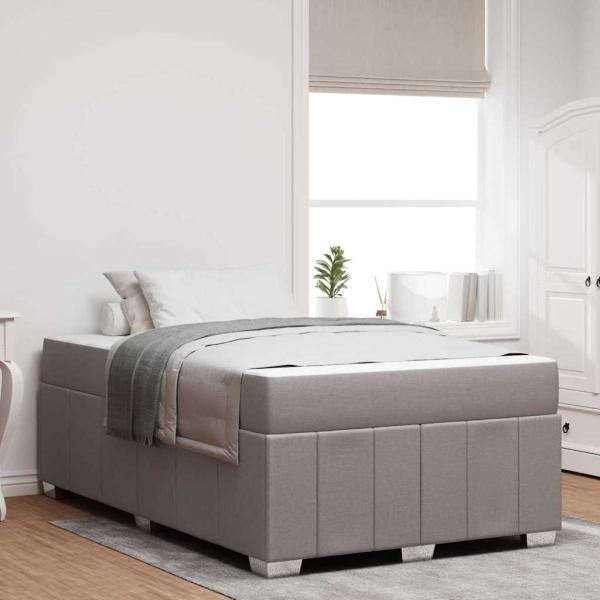 ARDEBO.de - Bettgestell Taupe 120 x 200 cm Stoff