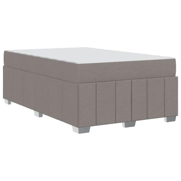 Bettrahmen mit Matratze Taupe 120 x 200 cm Stoff