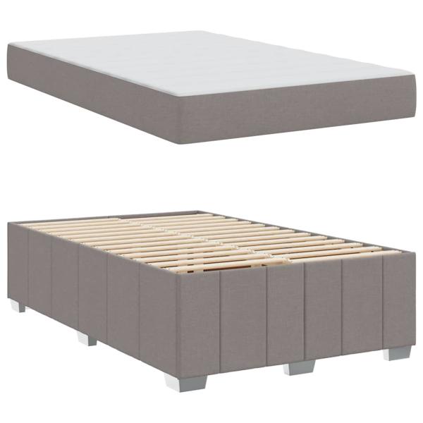 Bettgestell Taupe 120 x 200 cm Stoff
