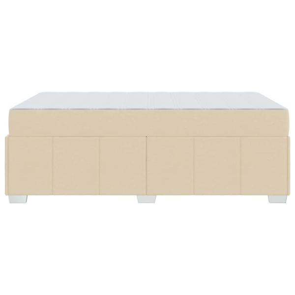 Bettgestell Creme 120 x 200 cm Stoff