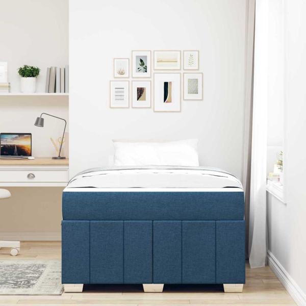 Bettgestell Blau 120 x 200 cm Stoff