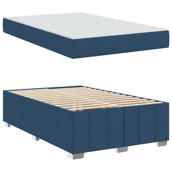 Bettgestell Blau 120 x 200 cm Stoff