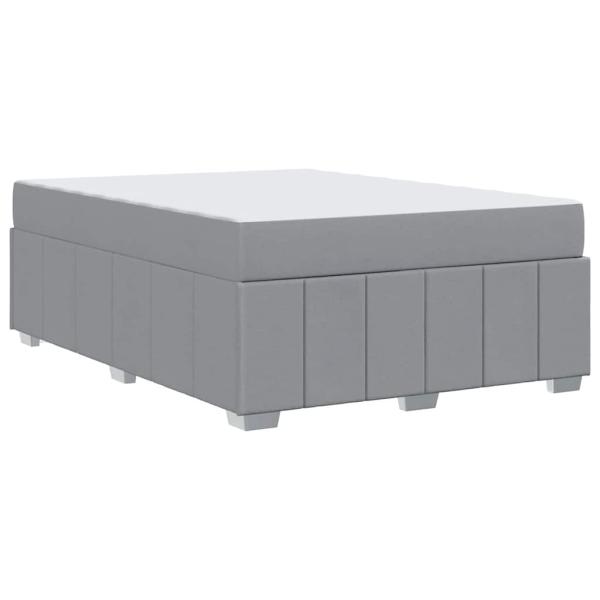 Bettgestell Hellgrau 140 x 200 cm Stoff