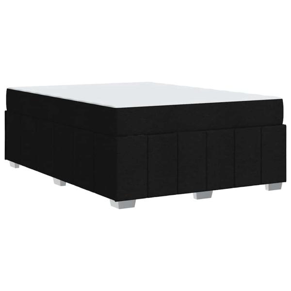 Bettgestell Schwarz 140 x 200 cm Stoff