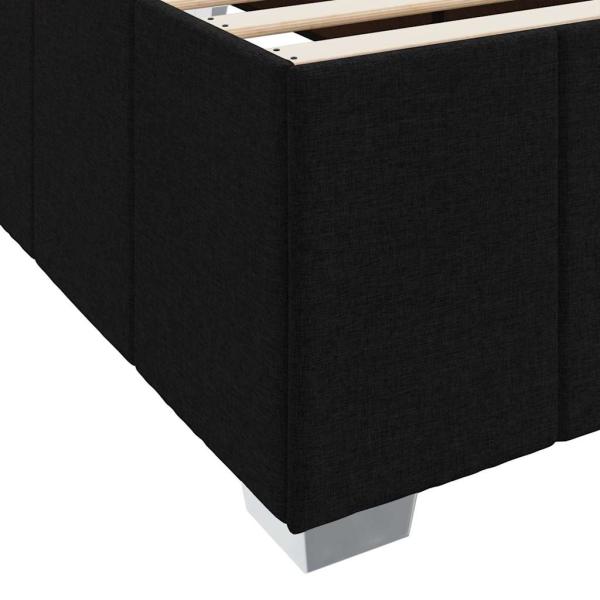Bettgestell Schwarz 140 x 200 cm Stoff