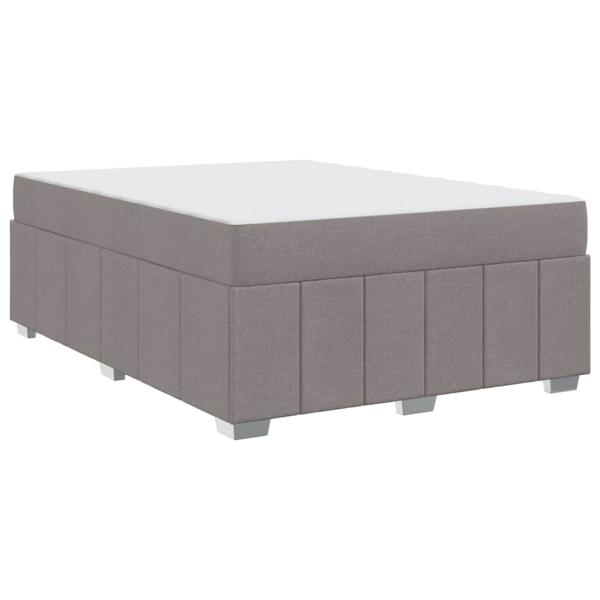 Bettgestell Taupe 140 x 200 cm Stoff