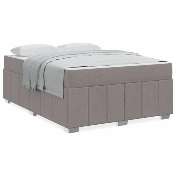 Bettgestell Taupe 140 x 200 cm Stoff