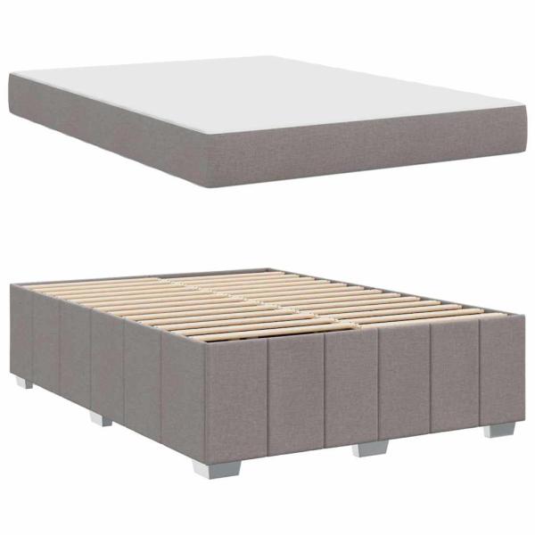 Bettgestell Taupe 140 x 200 cm Stoff