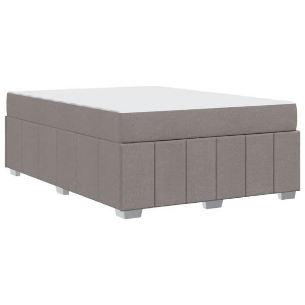 Bettgestell Taupe 140 x 200 cm Stoff