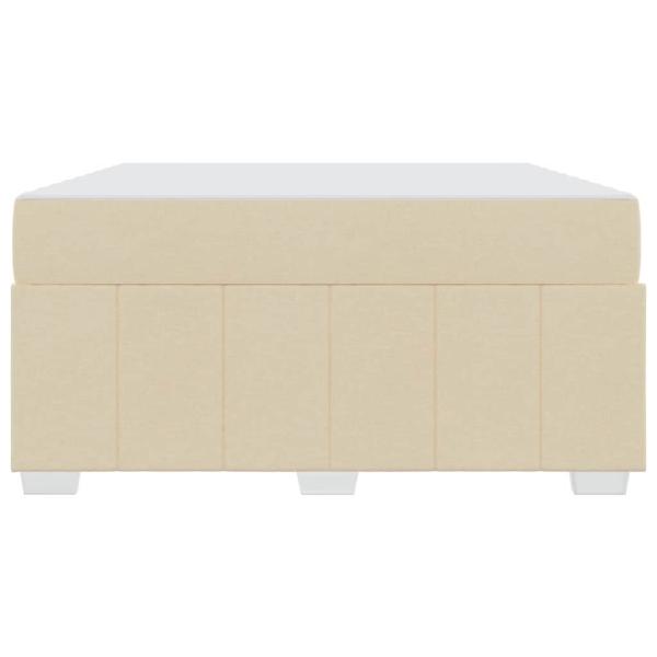 Bettgestell Creme 140 x 200 cm Stoff
