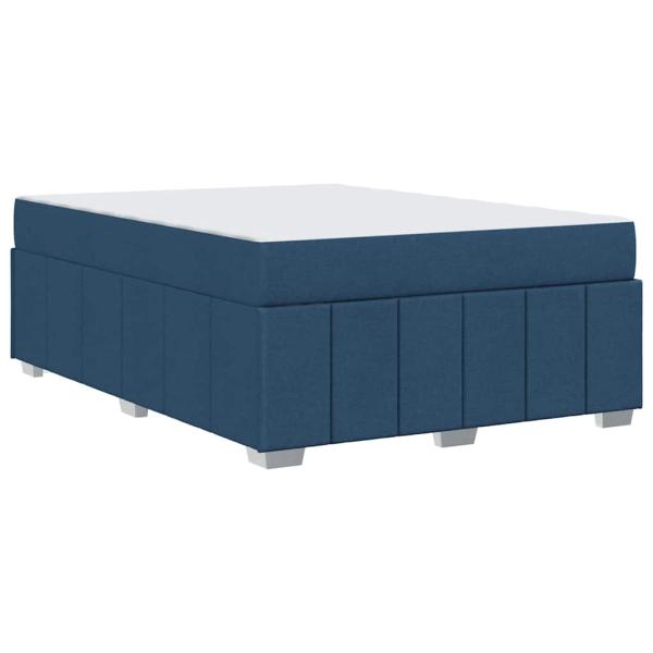 Bettgestell Blau 140 x 200 cm Stoff