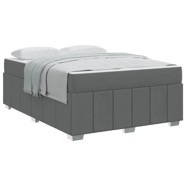 Bettgestell Dunkelgrau 160 x 200 cm Stoff