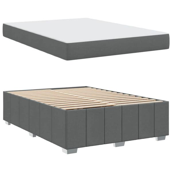 Bettgestell Dunkelgrau 160 x 200 cm Stoff