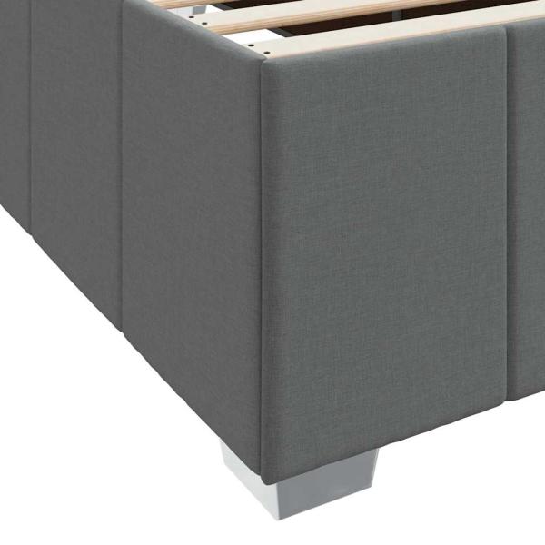 Bettgestell Dunkelgrau 160 x 200 cm Stoff
