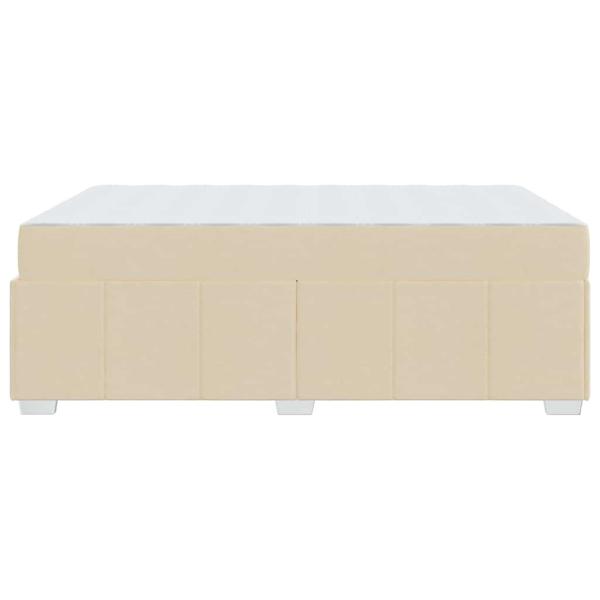 Bettgestell Creme 160 x 200 cm Stoff