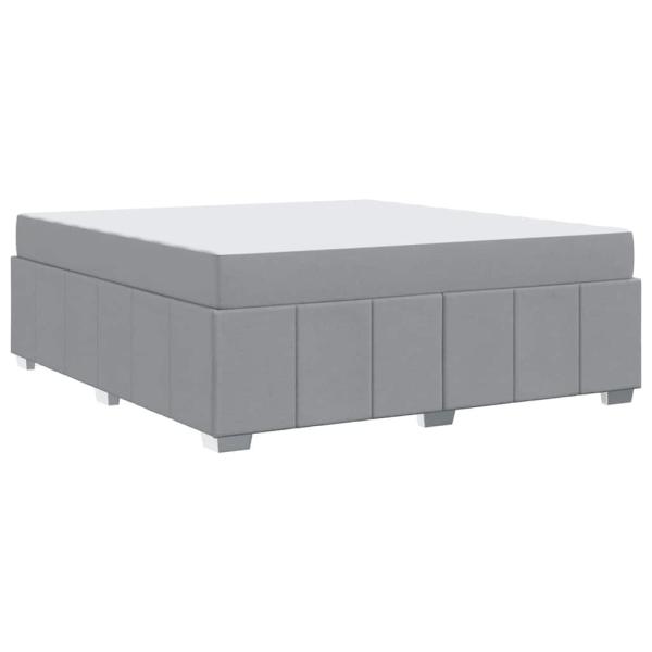 Bettgestell Hellgrau 180 x 200 cm Stoff