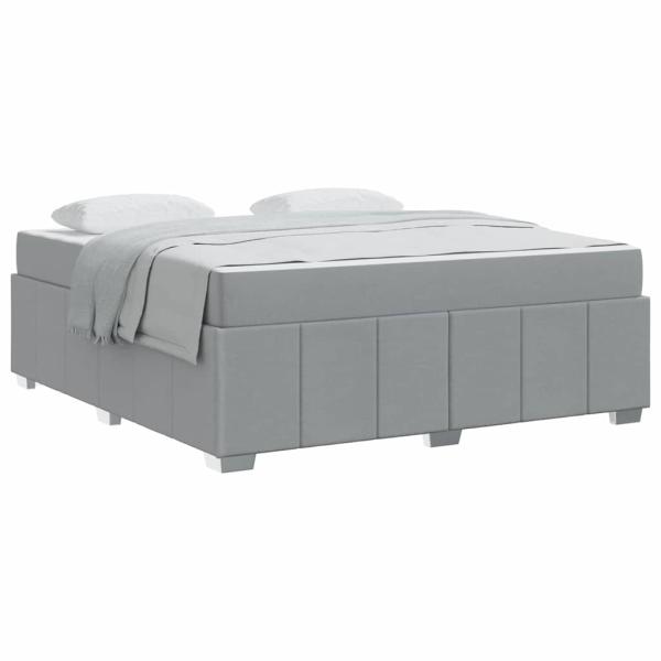 Bettgestell Hellgrau 180 x 200 cm Stoff