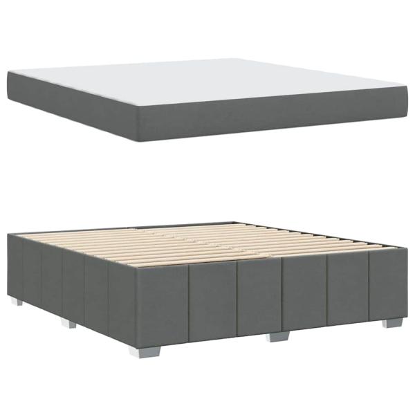 Bettgestell Dunkelgrau 180 x 200 cm Stoff
