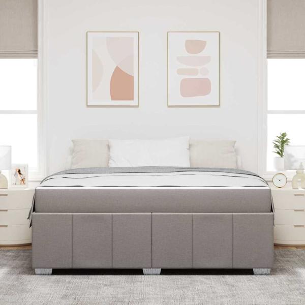 Bettgestell Taupe 180 x 200 cm Stoff