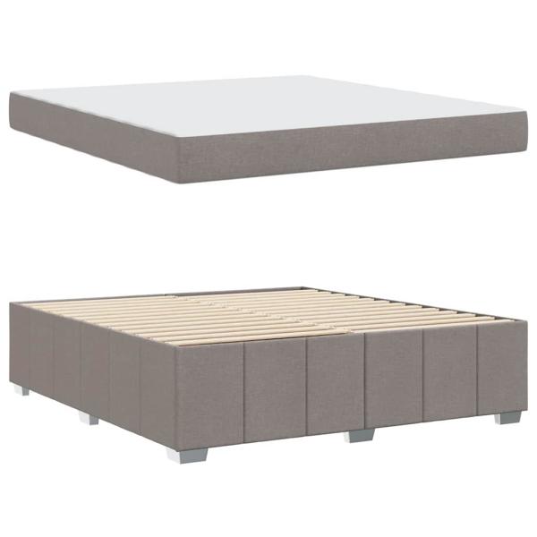 Bettgestell Taupe 180 x 200 cm Stoff