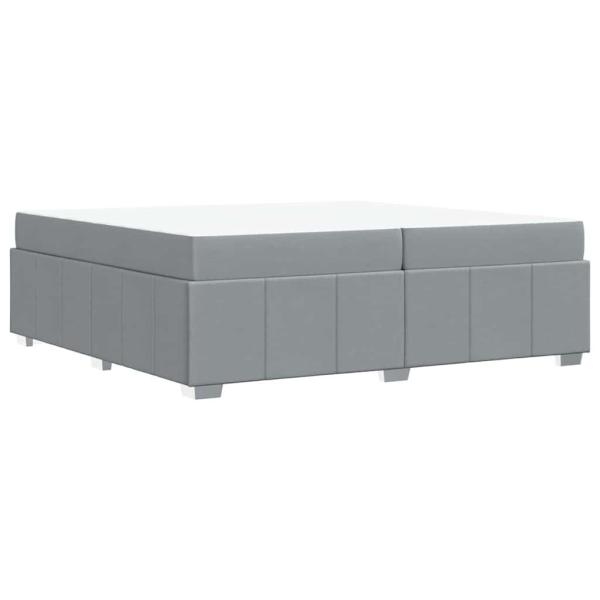 Bettgestell Hellgrau 200 x 200 cm Stoff