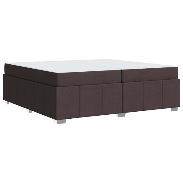 Bettgestell Dunkelbraun 200 x 200 cm Stoff