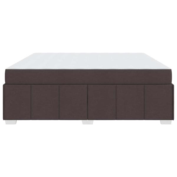 Bettgestell Dunkelbraun 200 x 200 cm Stoff