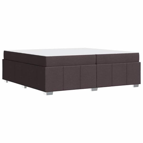Bettgestell Dunkelbraun 200 x 200 cm Stoff