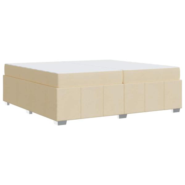 Bettgestell Creme 200 x 200 cm Stoff