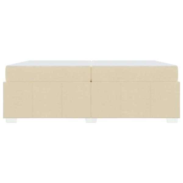 Bettgestell Creme 200 x 200 cm Stoff