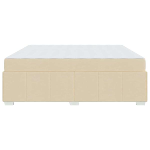 Bettgestell Creme 200 x 200 cm Stoff