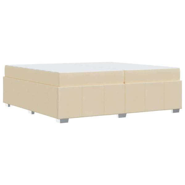 Bettgestell Creme 200 x 200 cm Stoff