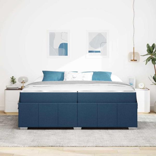 Bettgestell Sonstiges Blau 200 x 200 cm Stoff
